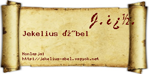 Jekelius Ábel névjegykártya